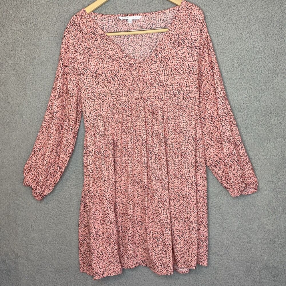 The Nines by Hatch Floral Maternity Lightweight Babydoll Dress Size Large Rayon